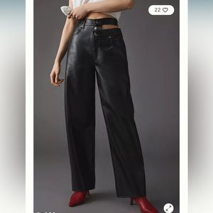 AGOLDE Recycled Leather Broken Waistband Jeans